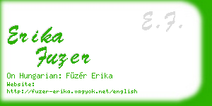 erika fuzer business card